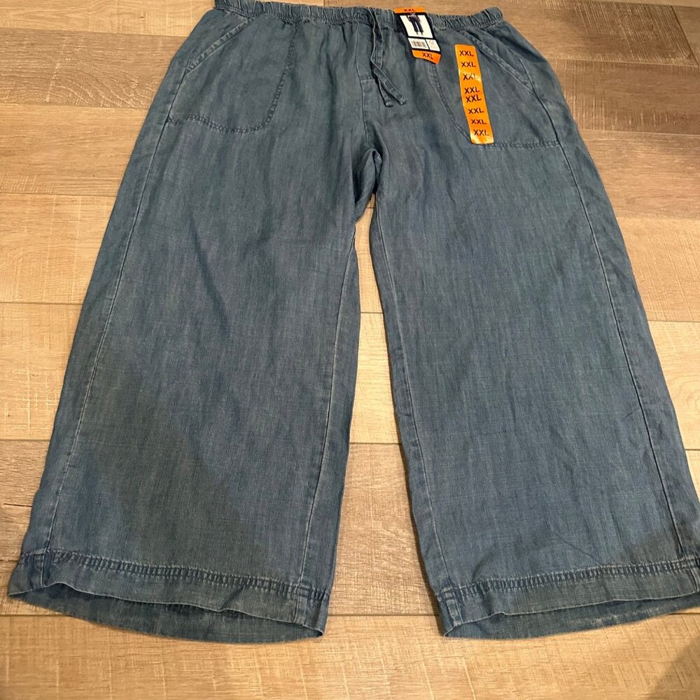 Splendid Denim Blue Wide Leg Pants - Picture 2 of 10
